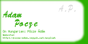adam pocze business card